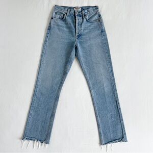 AGOLDE Riley High Rise Straight Crop Jeans | Zephyr | Size 24 | NWOT